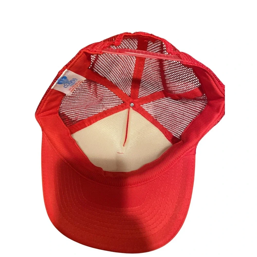 Cayman Islands Trucker Hat Red Mesh Palm Trees Sun Snapback Cap
